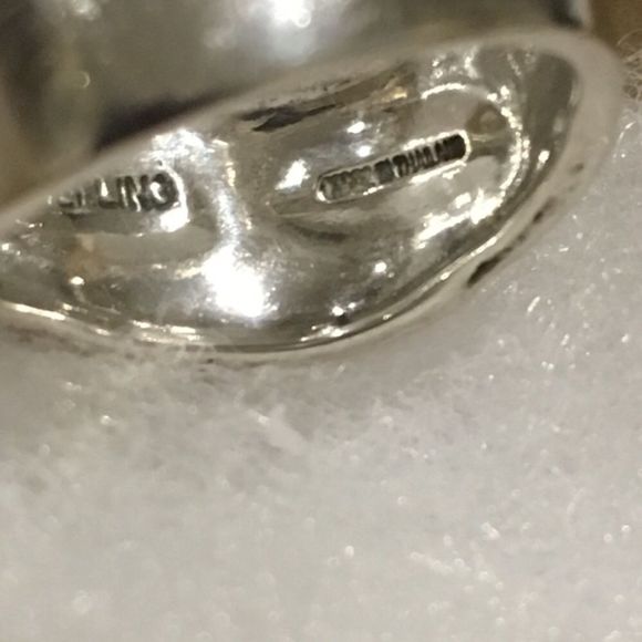 JUDITH JACK Marcasite Sterling Silver Ring Sz 8 - Picture 8 of 10